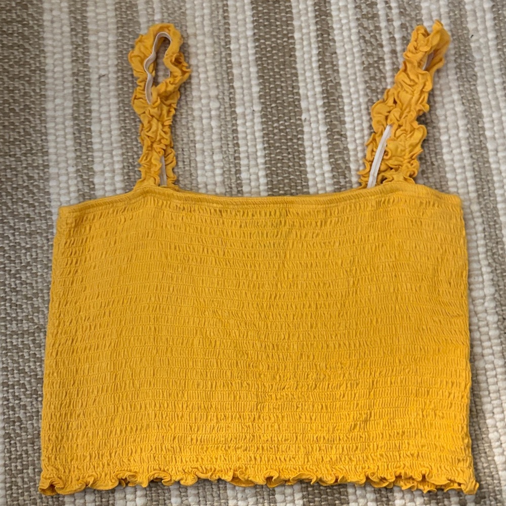 Yellow Smocked Women's Top